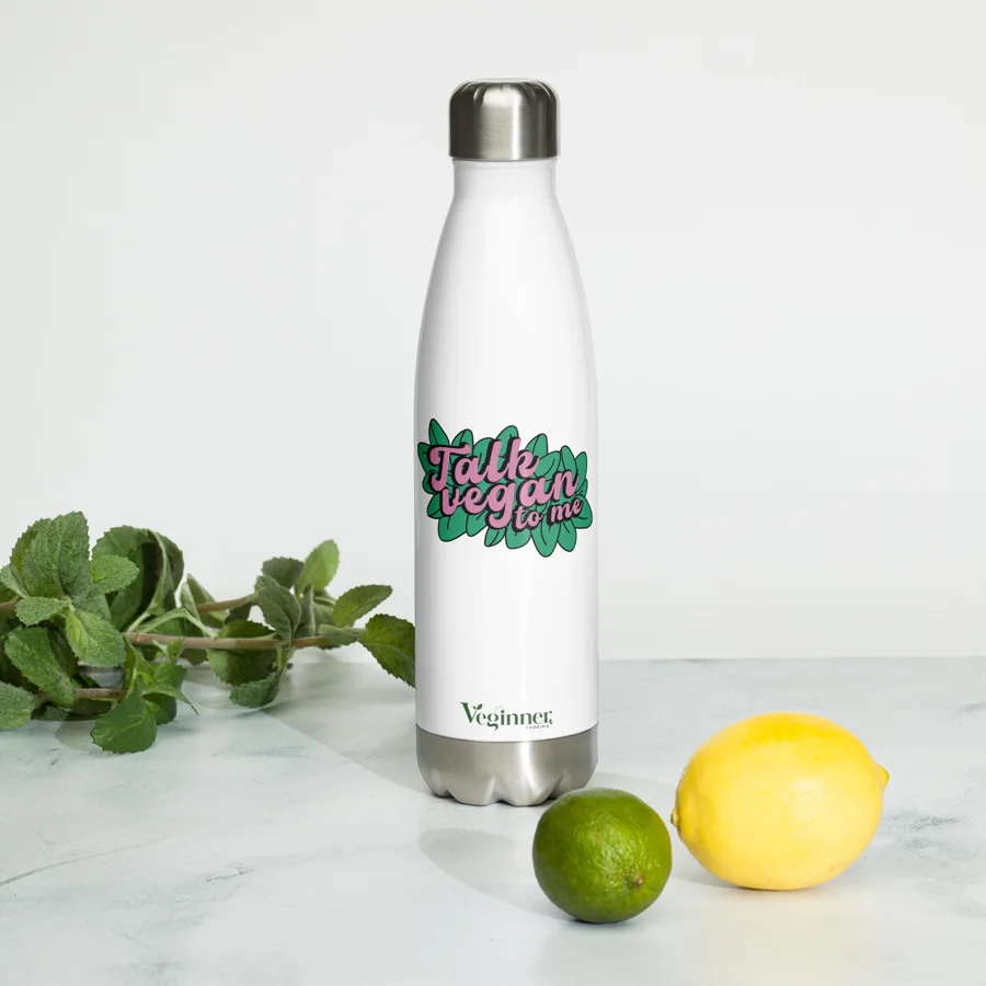 Talk Vegan to Me stainless steel water bottle
